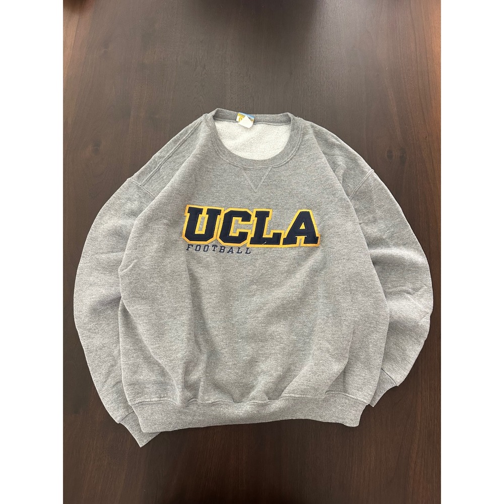 Vintage UCLA Gold Standard Football Sweatshirt Mens Large Gray Made in USA Crew